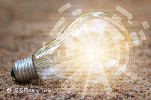 數(shù)字燈泡沙中照明